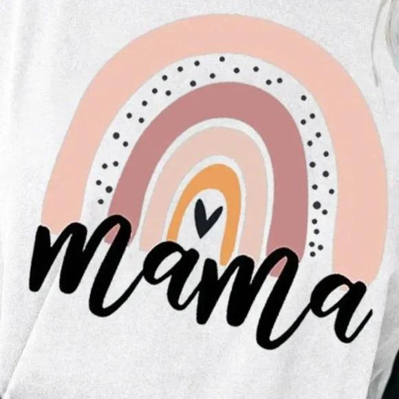 MAMA NEW WOMENS WHITE TSHIRT TEE TOP SHIRT SIZE M - Picture 3 of 4
